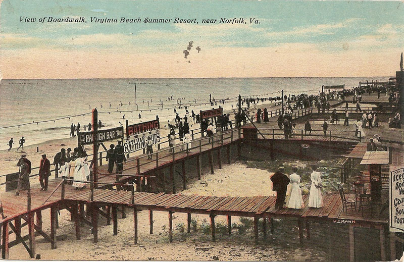  Old post card showing boardwalk