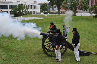  Cannon firing on Main Battery at Fort Norfolk, Norfolk VA - Photo by Steven Forrest